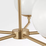 Nube Five Light Chandelier Satin Brass By Generation Lighting - Detailed View4