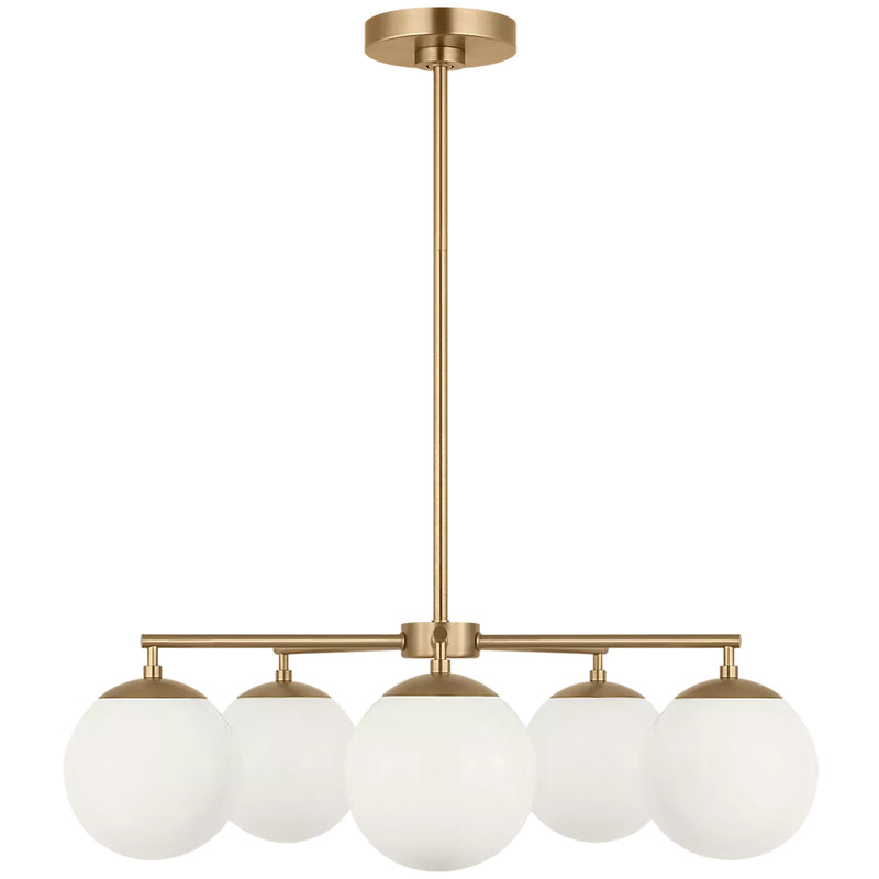 Nube Five Light Chandelier Satin Brass By Generation Lighting