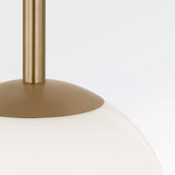 Nube One Light Pendant Satin Brass By Generation Lighting - Detailed View2