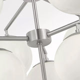 Nube Ten Light Chandelier Brushed Nickel By Generation Lighting - Detailed View1