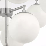 Nube Ten Light Chandelier Brushed Nickel By Generation Lighting - Detailed View2
