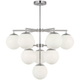 Nube Ten Light Chandelier Brushed Nickel By Generation Lighting 