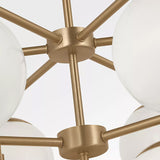 Nube Ten Light Chandelier Satin Brass By Generation Lighting - Detailed View1