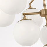 Nube Ten Light Chandelier Satin Brass By Generation Lighting - Detailed View2