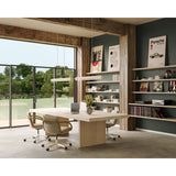 Nubis Linear Pendant by Cerno over a desk in a home office