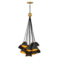 Nula Medium Single Tier Chandelier - Shell Black - by Hinkley