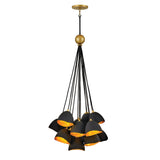 Nula Medium Single Tier Chandelier - Shell Black - by Hinkley
