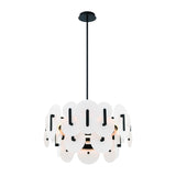Nuvola LED Chandelier Black By Eurofase Front View