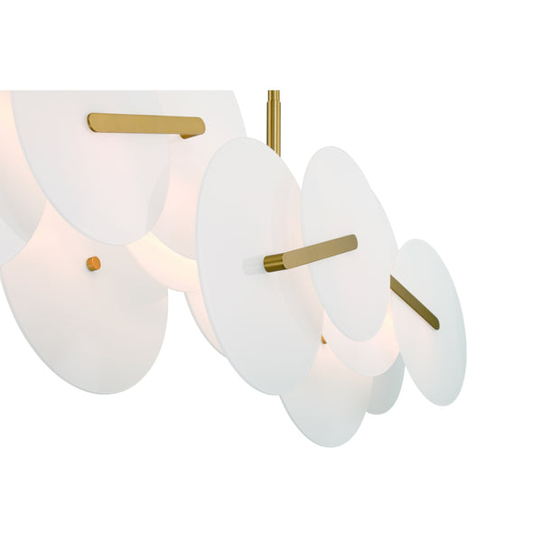 Nuvola LED Linear Suspension Gold By Eurofase Detaield View