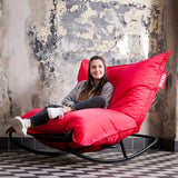 Original Bean Bag - Red, on a Rock 'n Roll rocker