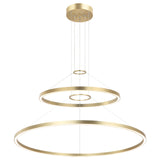 O Hara 2 Tier Suspension Small Brushed Gold By Matteo- Front View1