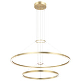O Hara 2 Tier Suspension Small Brushed Gold By Matteo- Front View