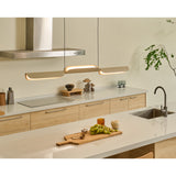Oatmeal Flo PL3 Linear Suspension by Seed Design in Kitchen