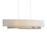 Oceanus Linear Suspension, shown in Soft Gold, Flax Shade, by Hubbardton Forge