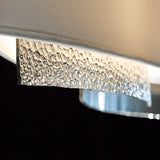 Oceanus Linear Suspension detail in Sterling, Flax Shade, by Hubbardton Forge