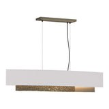 Oceanus Linear Suspension in Soft Gold, Flax Shade by Hubbardton Forge