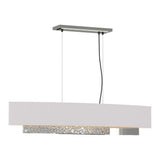 Oceanus Linear Suspension in Sterling, Flax Shade by Hubbardton Forge