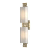 Oceanus Vanity Light 2 Light in Modern Brass by Hubbardton Forge