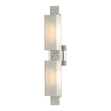 Oceanus Vanity Light 2 Light in Sterling by Hubbardton Forge