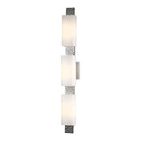 Oceanus Vanity Light 3 Light, shown in Sterling, by Hubbardton Forge