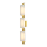 Oceanus Vanity Light 3 Light in Modern Brass by Hubbardton Forge
