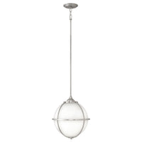 Odeon Medium Orb Pendant - Brushed Nickel - by Hinkley