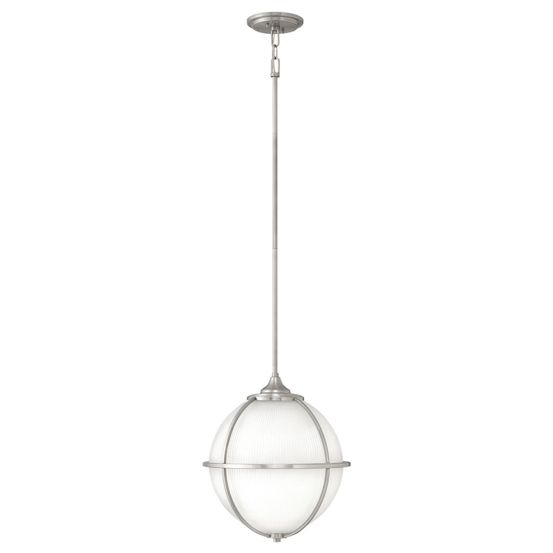 Odeon Medium Orb Pendant - Brushed Nickel - by Hinkley