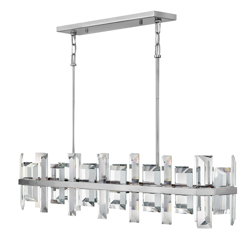 Odette Medium Eight Light Linear - Polished Nickel - by Fredrick Ramond