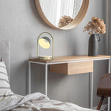 Olive Green Olo Ring Portable Table Lamp by Seed Design in Bedroom