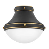Oliver Medium Flush Mount - Black - by Hinkley