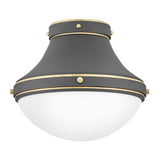 Oliver Medium Flush Mount - Dark Matte Grey - by Hinkley