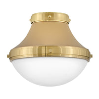 Oliver Medium Flush Mount - Bright Brass - by Hinkley