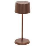 Olivia Micro Portable Table Lamp Corten By Zafferano