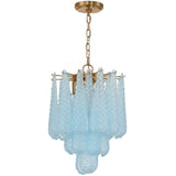 Ollie 4 Light Pendant Blue By Crystorama - Front View