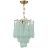 Ollie 4 Light Pendant Green By Crystorama - Front View