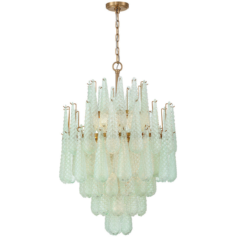 Ollie Chandelier 16 Lights Green By Crystorama