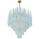 Ollie Chandelier 21 Lights Blue By Crystorama  - Down View