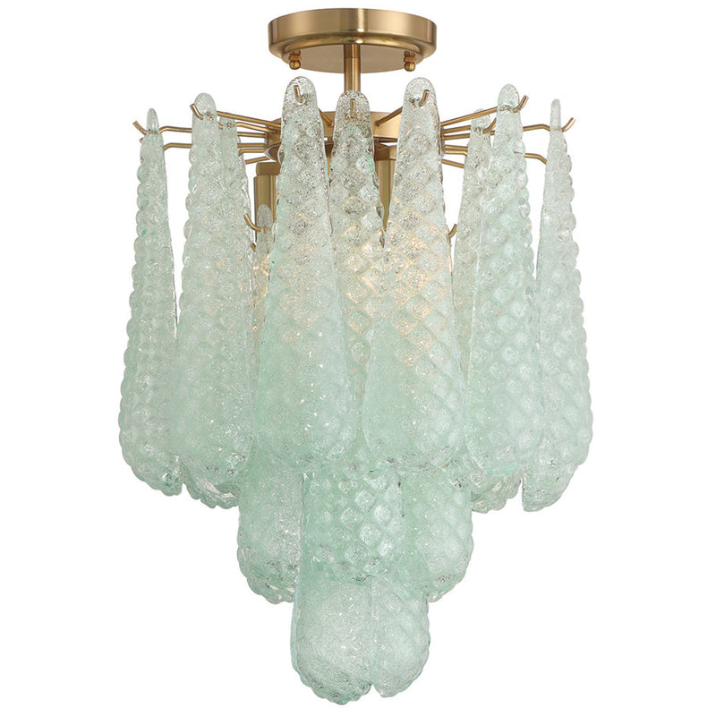 Ollie Semi Flush Green By Crystorama