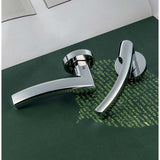 Olly Door Lever in Polished Chrome lifestyle view by Colombo Design