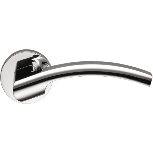 Olly Door Lever in Polished Chrome by Colombo Design