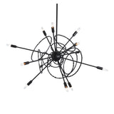 Olympus 12-Light Starburst Chandelier, shown in Black, by Hubbardton Forge