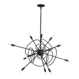 Olympus 12-Light Starburst Chandelier, shown in Black, by Hubbardton Forge