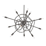 Olympus 12-Light Starburst Chandelier in Dark Smoke by Hubbardton Forge