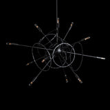 Olympus 12-Light Starburst Chandelier detail in Black, by Hubbardton Forge
