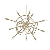 Olympus 12-Light Starburst Chandelier in Modern Brass by Hubbardton Forge
