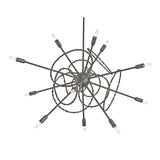 Olympus 12-Light Starburst Chandelier in Natural Iron by Hubbardton Forge