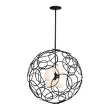 Olympus Orb Pendant, shown in Black, by Hubbardton Forge