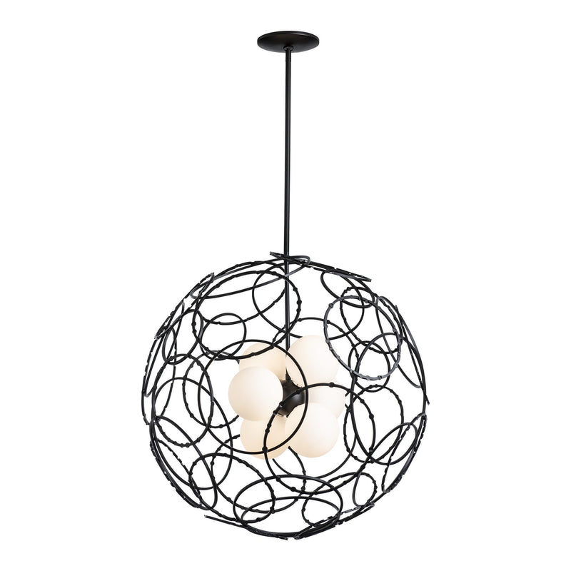 Olympus Orb Pendant, shown in Black, by Hubbardton Forge