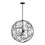 Olympus Orb Pendant, shown in Black, by Hubbardton Forge