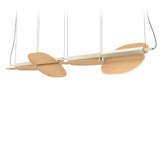 Omma Suspension By LZF, Size: Large, Finish: White Ivory Metal, Color: Natural Beech